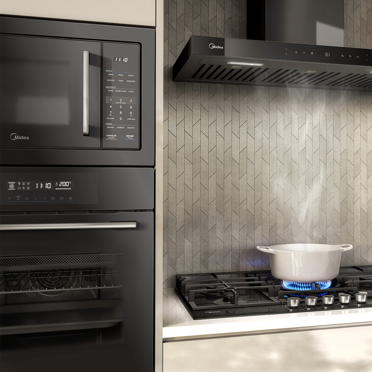 Midea Black Edition - Wall Oven Microwave