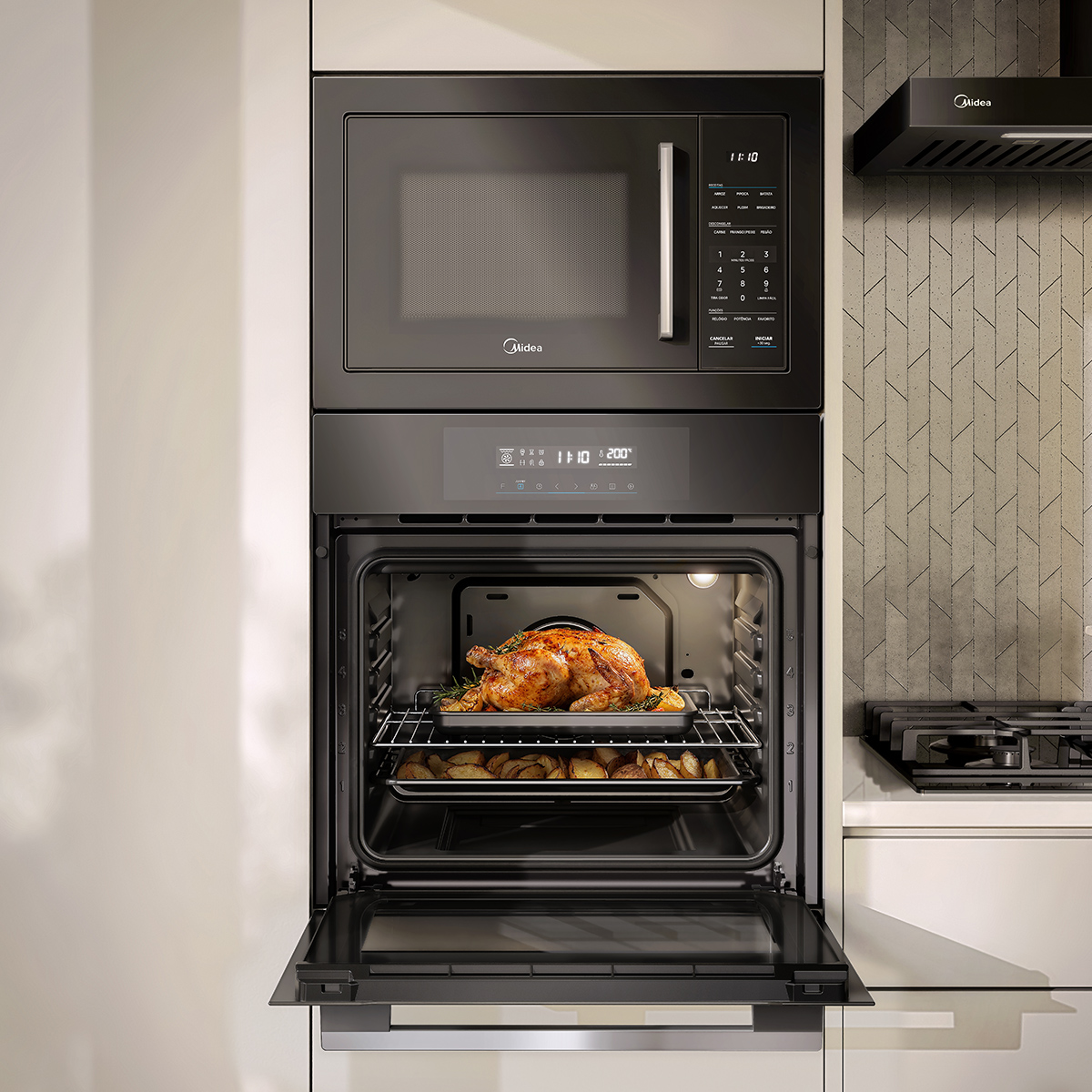 Midea Black Edition - Wall Oven and Microwave